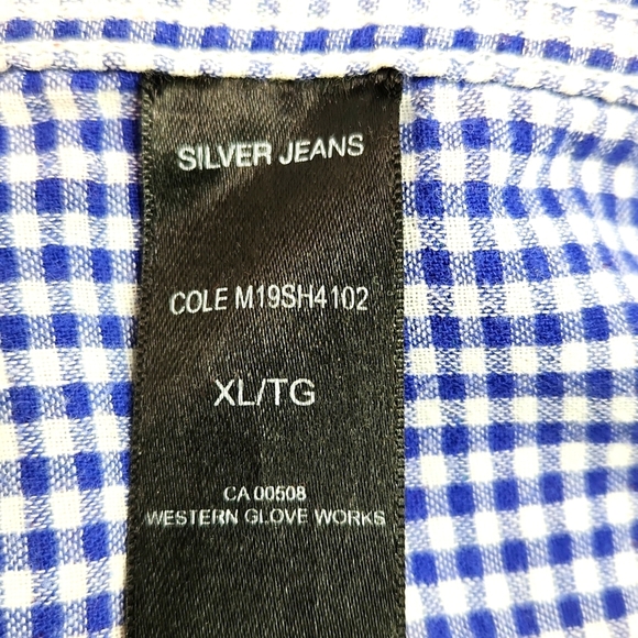 SILVER JEANS Button Down Plaid Shirt (XL) - Picture 12 of 13
